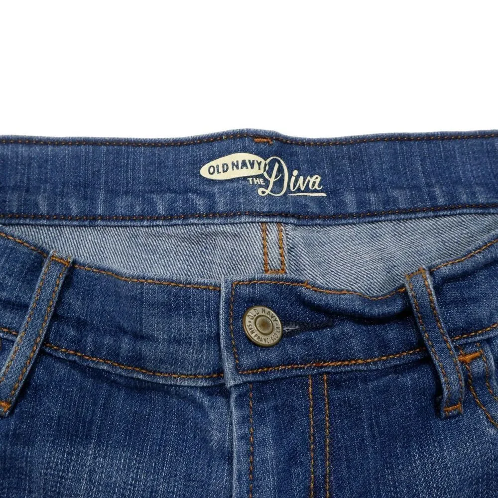 Old Navy Shorts Womens Size 4 W30 Blue Jean Diva Raw Hem Denim Stretch